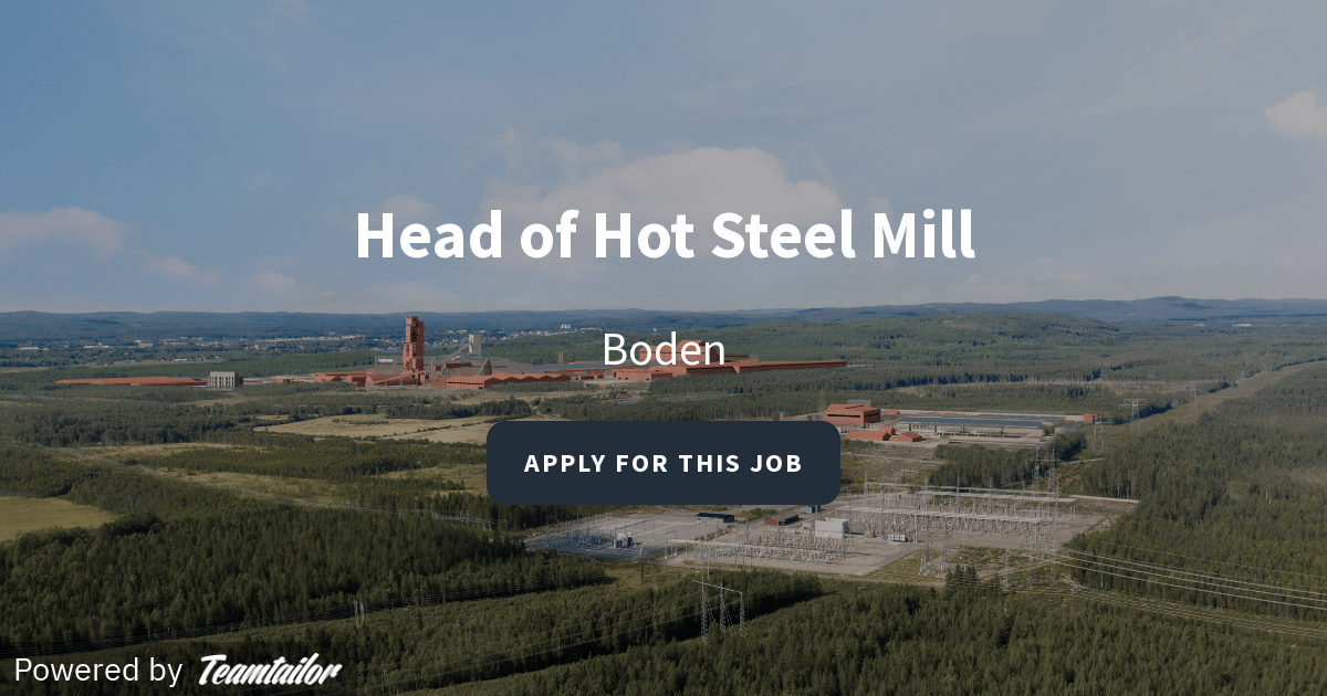Hot Steel Mill Manager H2 Green Steel