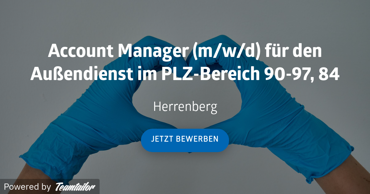 Account Manager (m/w/d) für den Außendienst im PLZBereich 9097, 36, 84 Medline Europe