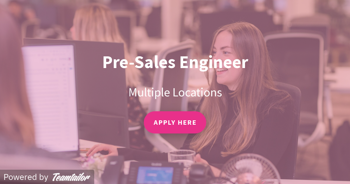 Pre Sales Engineer Infinity Pre Sales Engineer Infinity