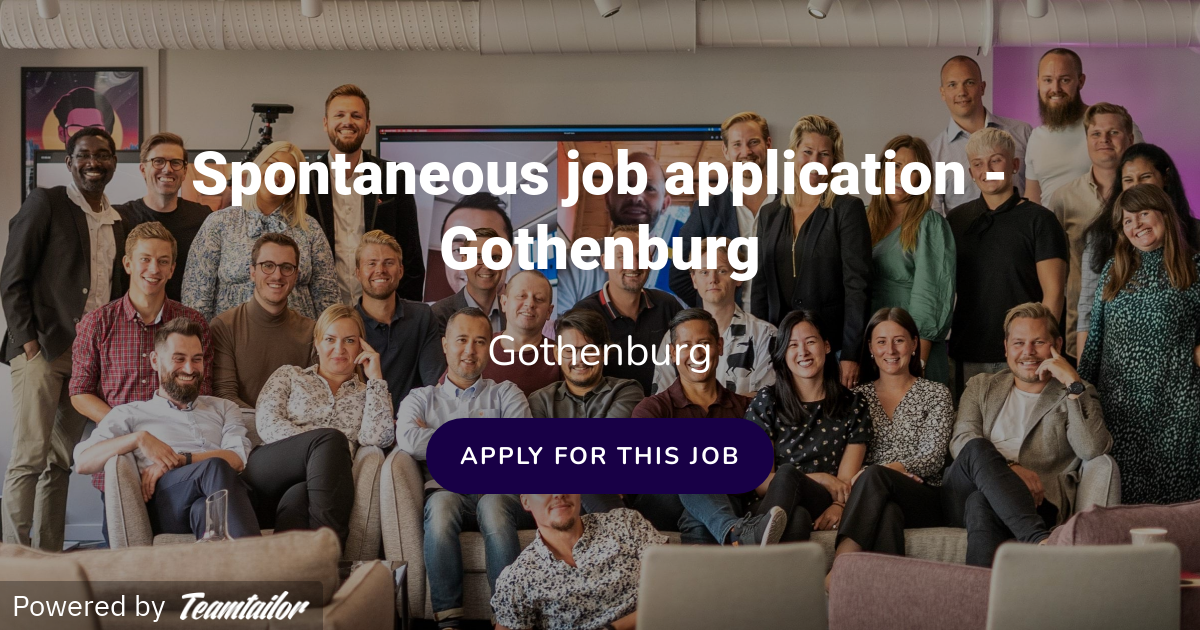 Spontaneous job application Gothenburg Adway