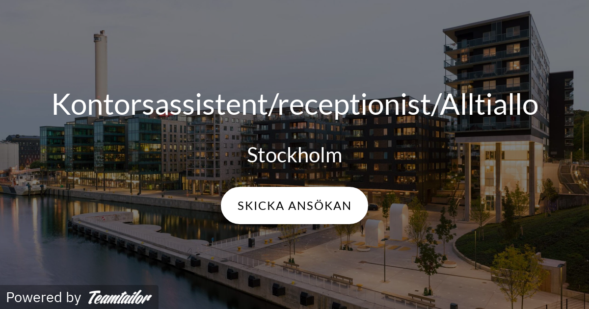 Kontorsassistent/receptionist/Alltiallo - Slash.ten
