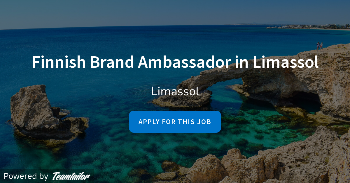 Finnish Brand Ambassador in Limassol Job Squad