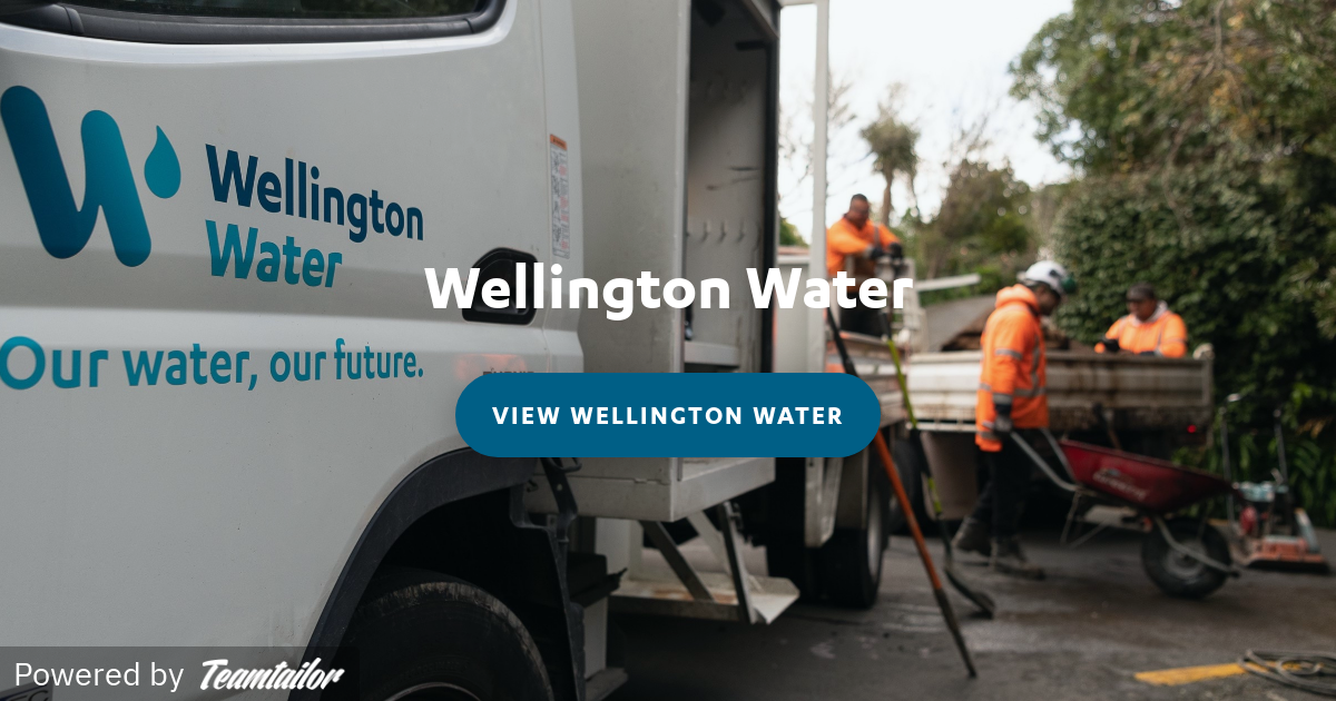 to the Wellington Water careers page Wellington Water