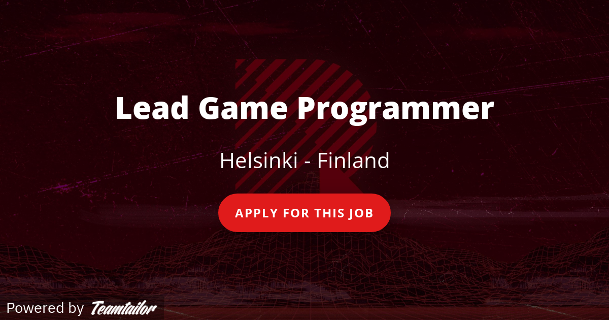 Lead Game Programmer Redhill Games