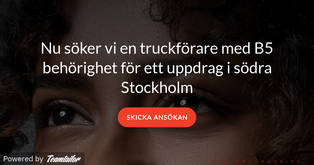 Nu söker vi en truckförare med B5 behörighet för ett uppdrag i