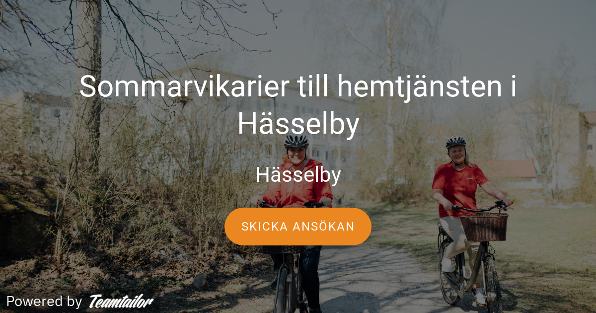 Sommarvikarier till hemtjänsten i Hässelby - AdeoCare
