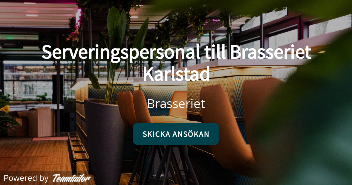 Serveringspersonal till Brasseriet Karlstad Royale Karlstad