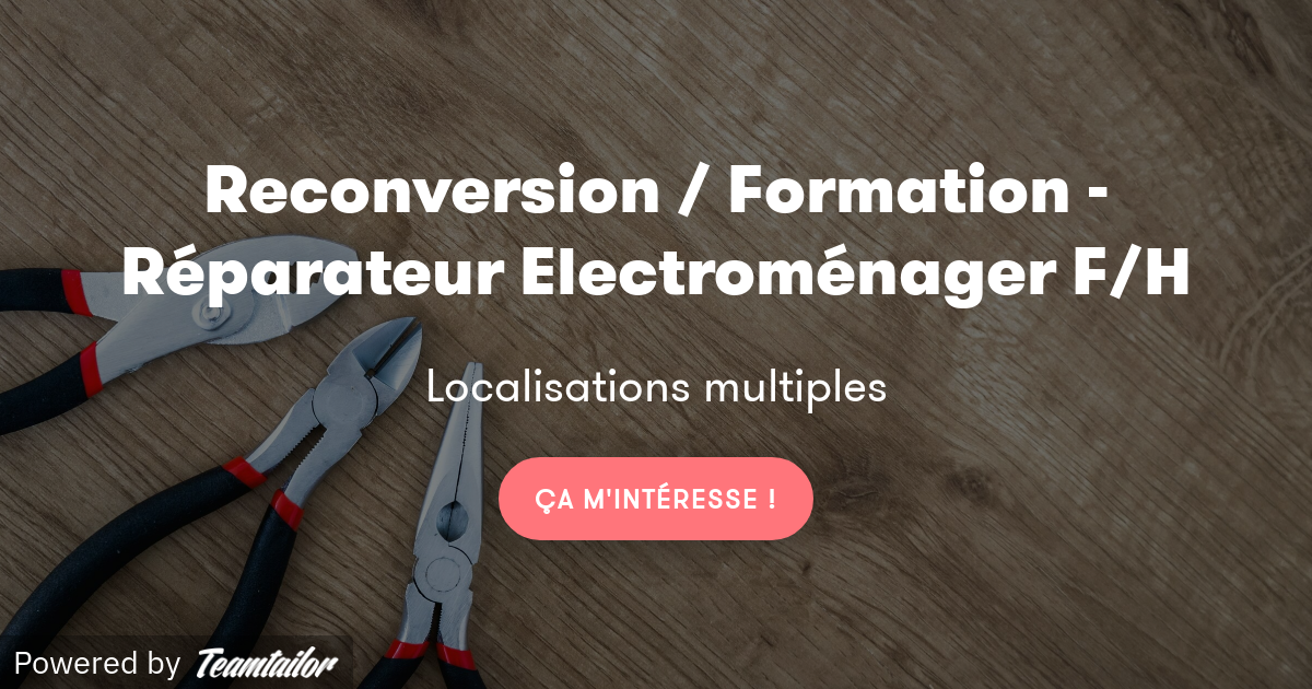 Reconversion / Formation Réparateur Electroménager F/H Murfy