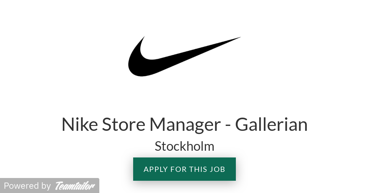 nike store manager