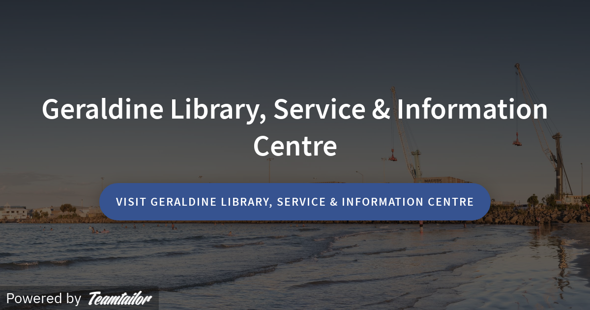 Geraldine Library, Service & Information Centre Timaru District Council
