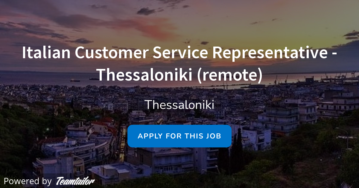 Italian Customer Service Representative Gr Job Squad