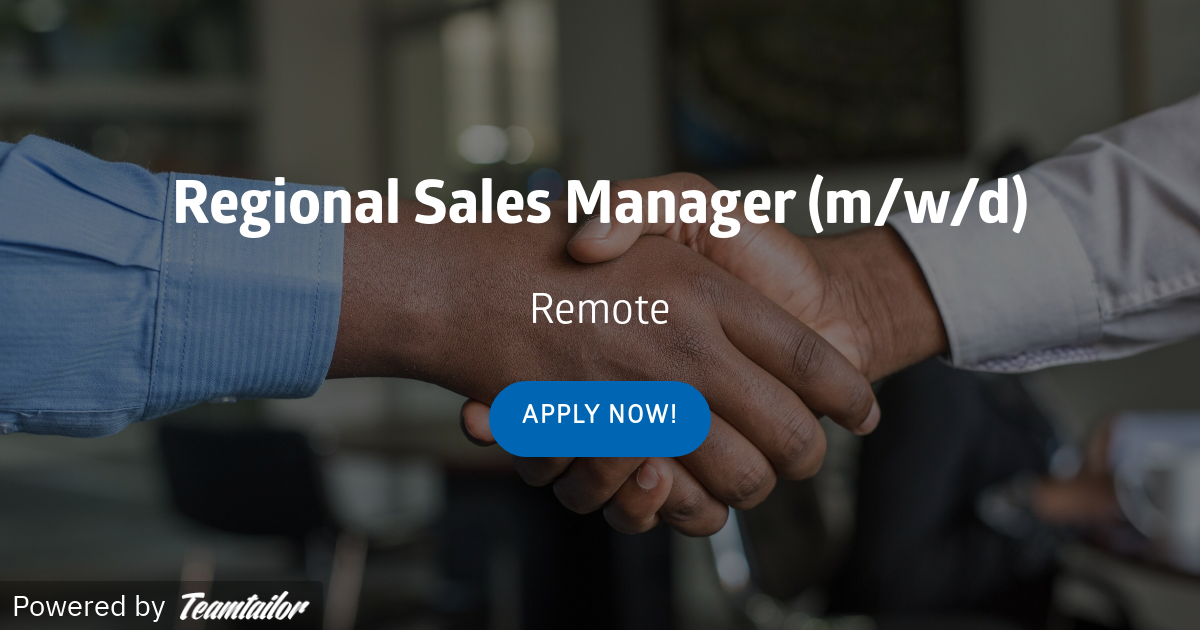 Regional Sales Manager (m/w/d) Medline Europe