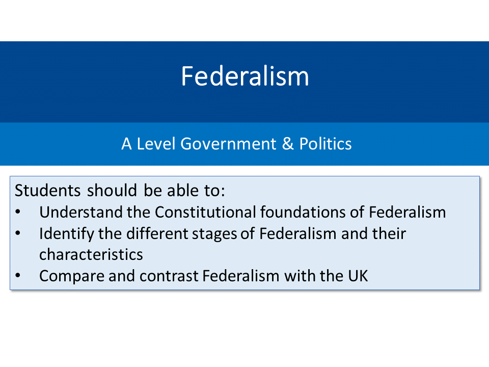 federalism tutor2u politics