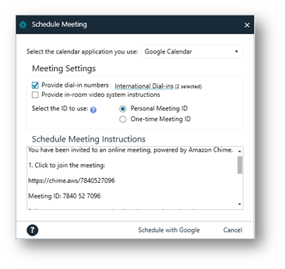 Amazon Chime Schedule A Meeting Amazon Chime Schedule A Meeting