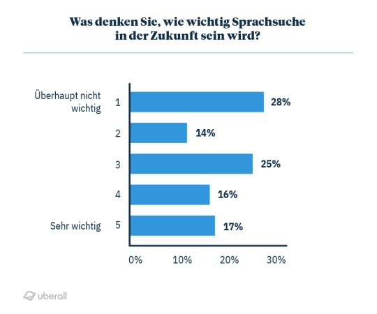 Was denken Sie, wie wichtig Sprachsuche in der Zukunft sein wird?
