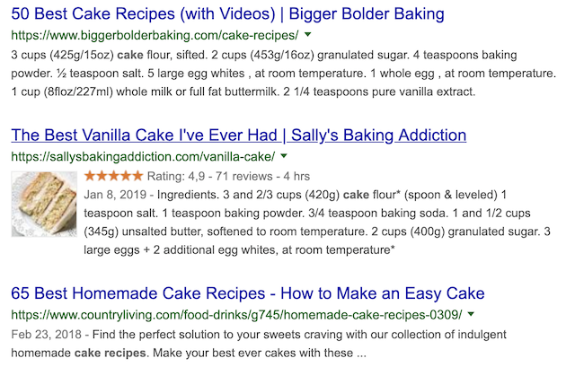 cake recipe cake recipe structured data
