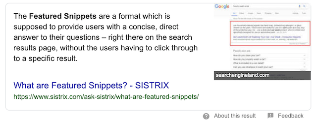 what are featured snippets what are featured snippets