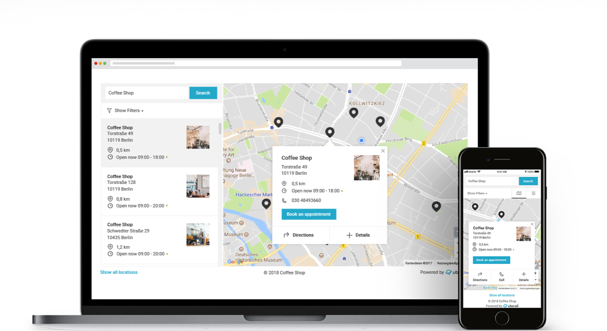 Uberall Store Locator Uberall Locator website image 2