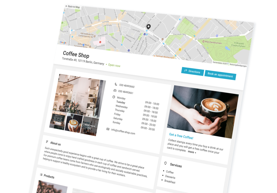 Uberall Store Pages Uberall Locator website image 3