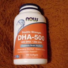 NOW Foods, DHA-500, Double Strength, 180 Softgels