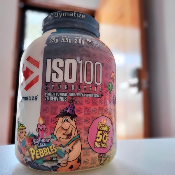Dymatize Creates A Birthday Cake Pebbles ISO100 For