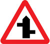 Staggered junction ahead (right/left)