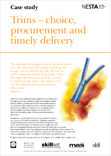 trime, choice procurement and timely delivery