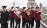 Brass Band playing on bridge