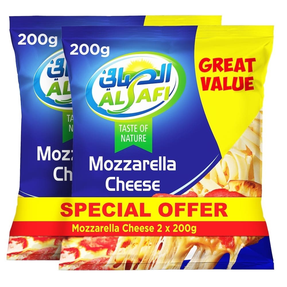 Al Safi, Mozzarella Cheese, 200g x 2 pack Price | Buy Online in Dubai