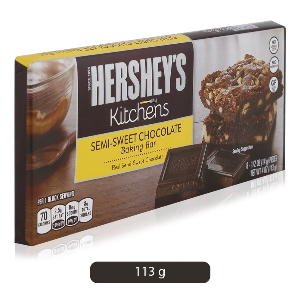 Hershey S Kitchen Semi Sweet Chocolate Baking Bar 113 G Unioncoop