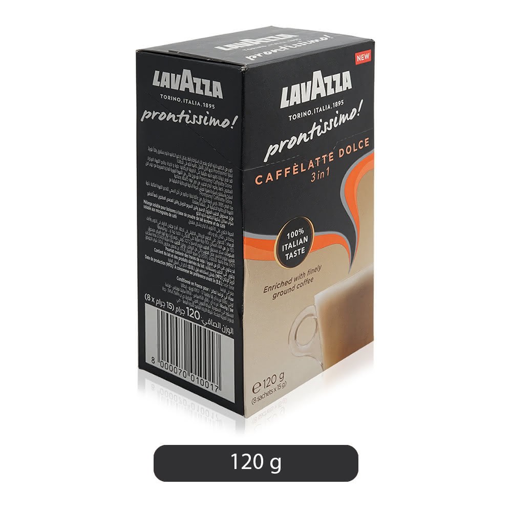 Lavazza 3 I N 1 Caffelatte Dolce Italian Ground Coffee 8 X 15 G