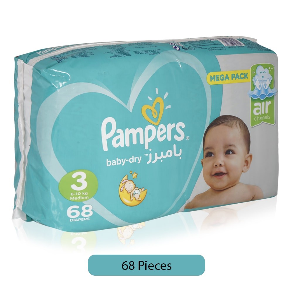 Pampers Active Baby Dry Diapers Medium 68 Pieces