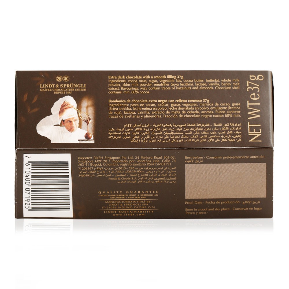 Lindt Lindor Extra Dark Chocolate Truffles 37 G