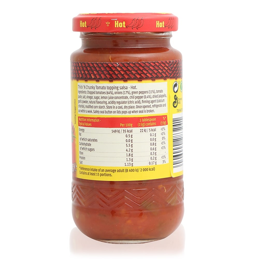 Old El Paso Hot Thick N Chunky Salsa 226 G Unioncoop