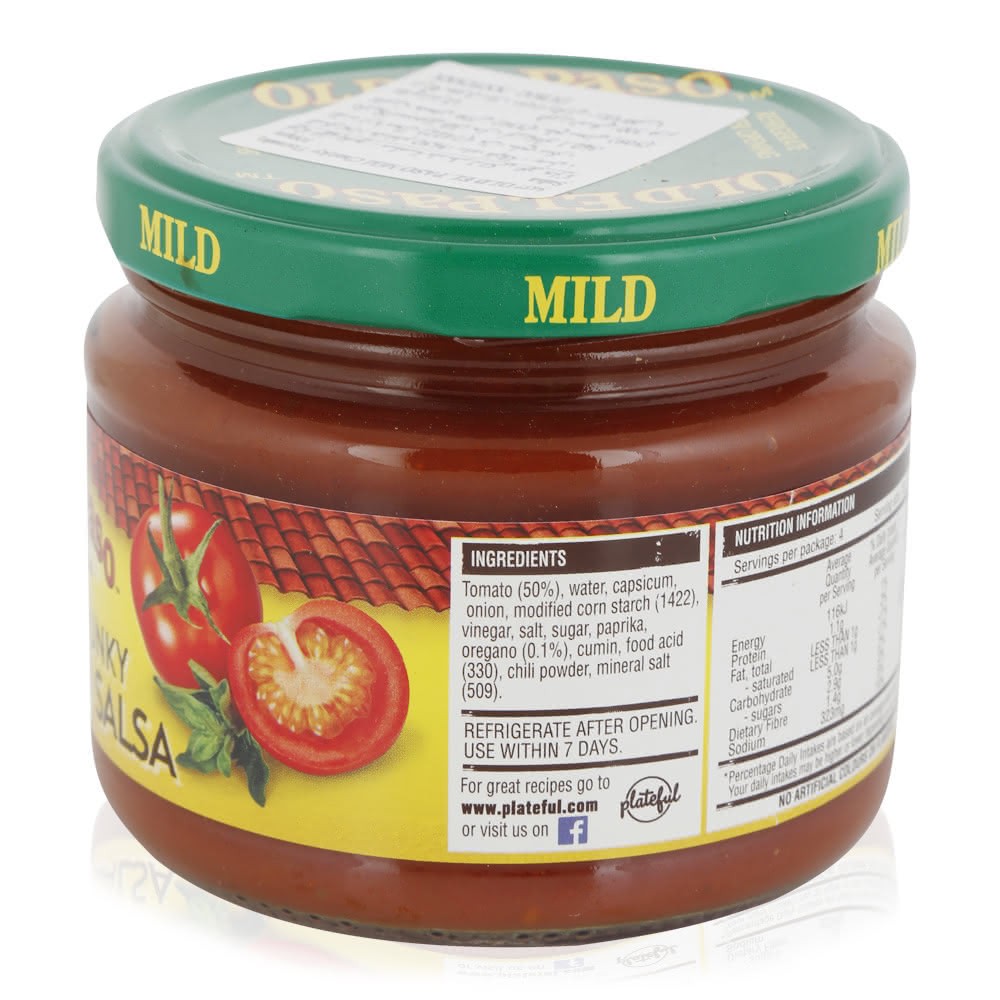 Old El Paso Mild Chunky Tomato Salsa Dip 300 G Unioncoop