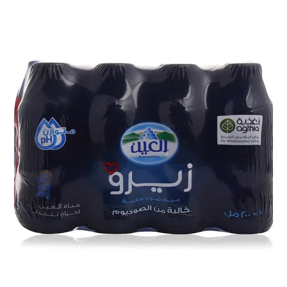 العين زيرو مياه شرب معبأة 12 X 200 مل Unioncoop