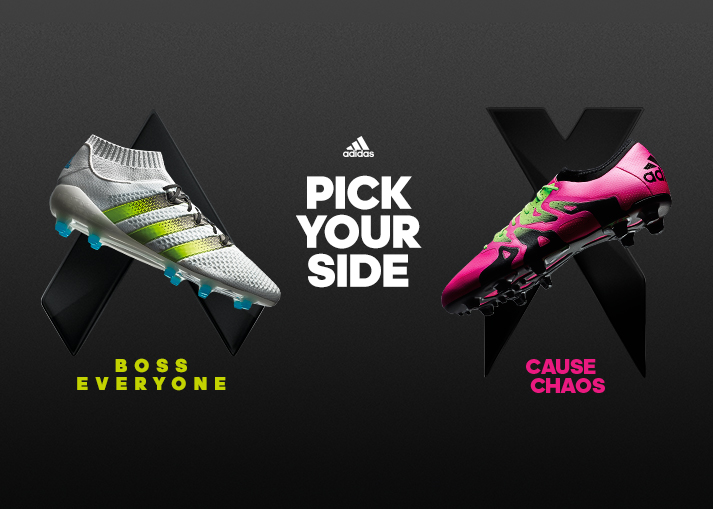 Hvid adidas Ace16 Primeknit vs Pink adidas X15 | Unisport