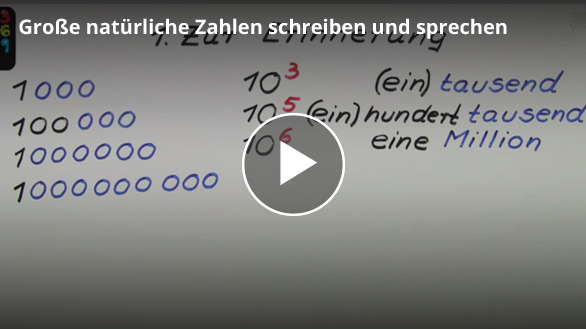Große zahlen kennenlernen