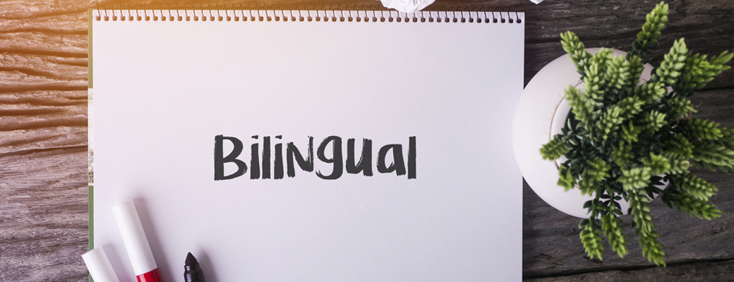 Schriftzug: bilingual