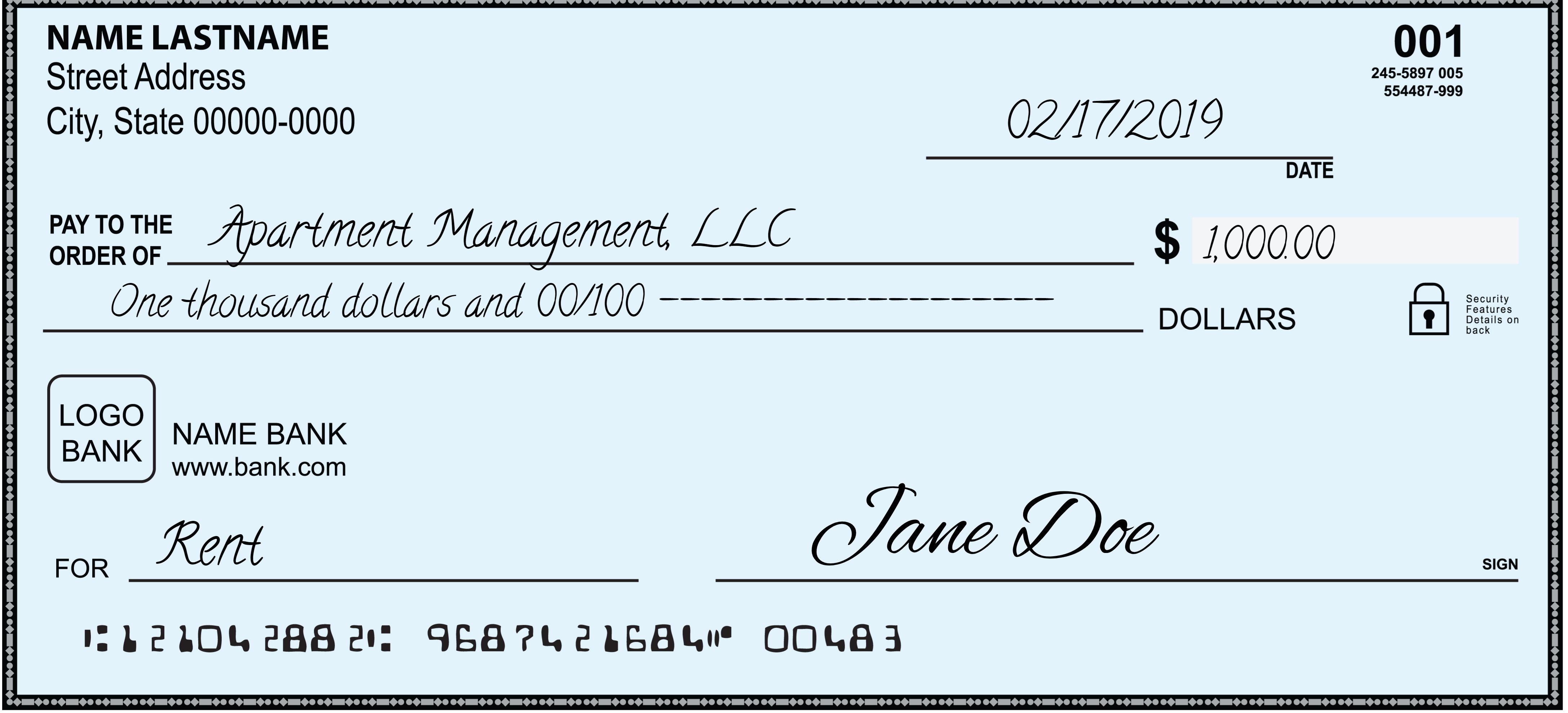 How To Write Out 24 On A Check