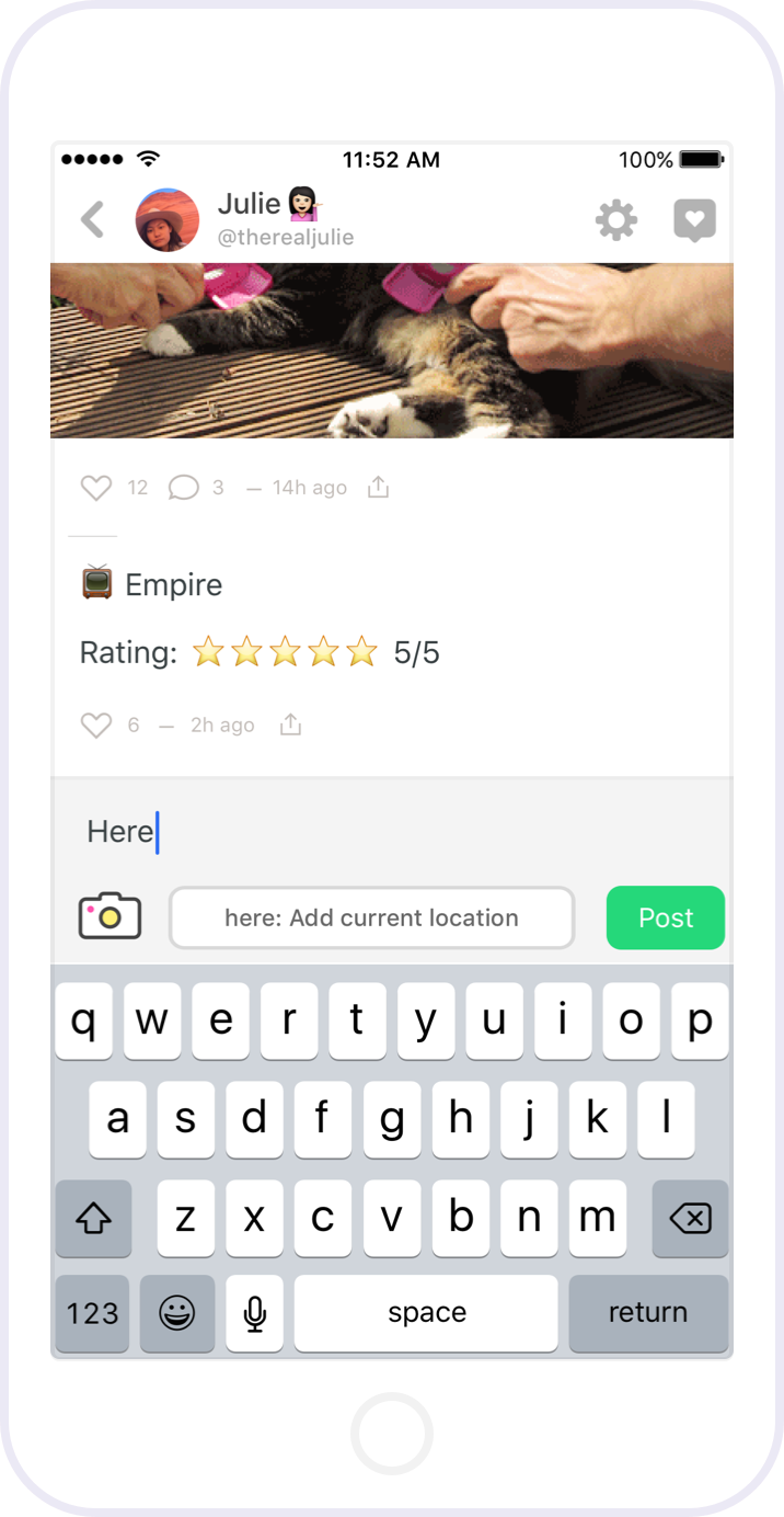 Beispielbild von Geolocation in Messenger-App
