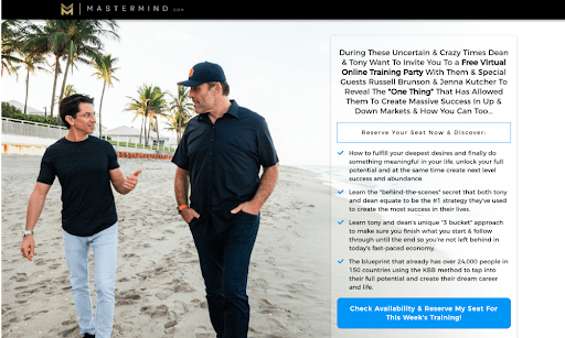 Landing page verified by Proof