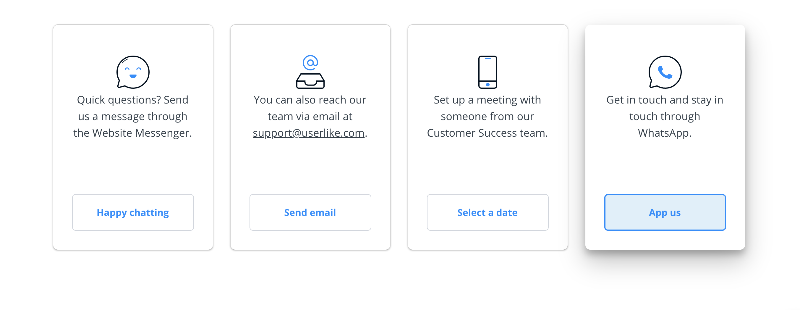 Userlike contact page