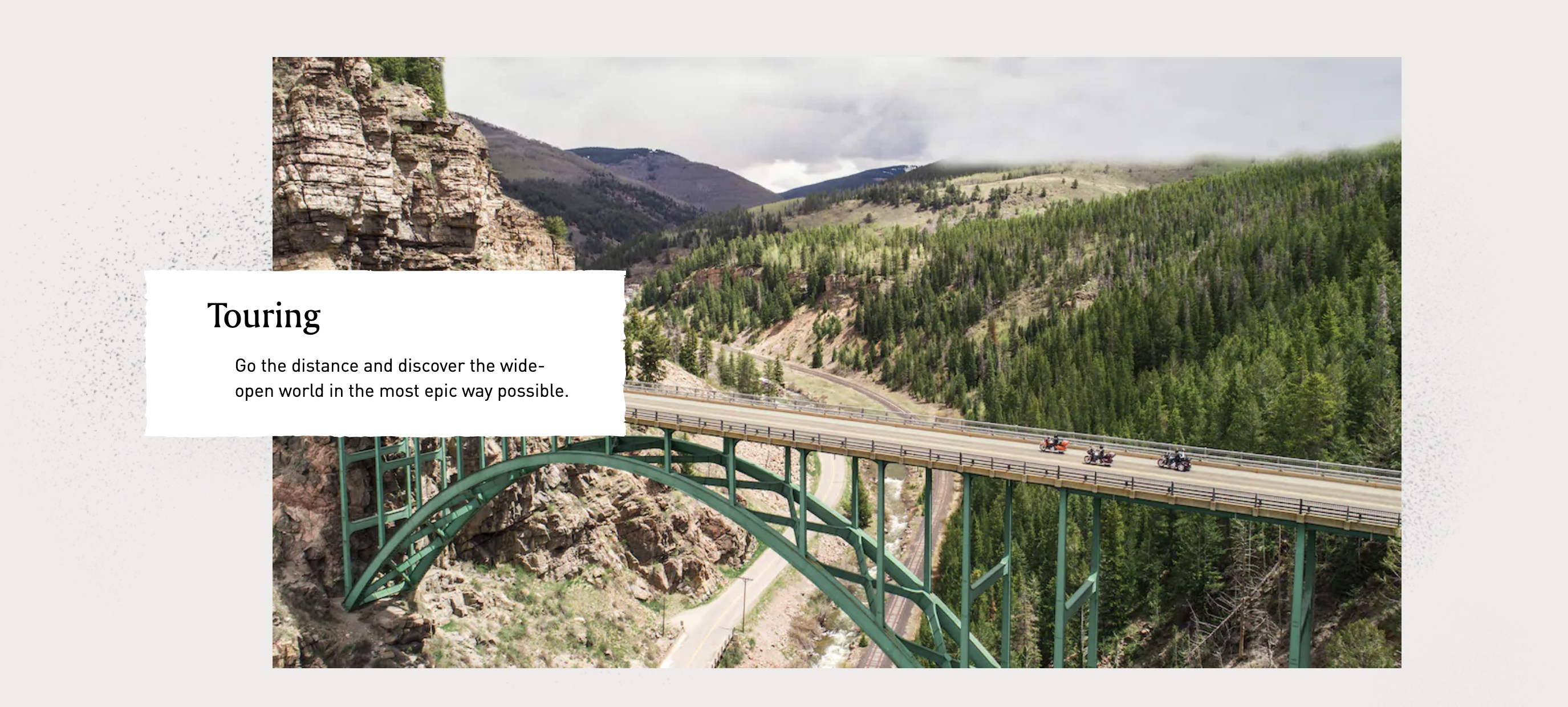 Harley Davidson website communicating freedom.