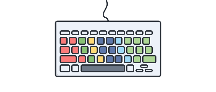 graphic of a keyboard touch system visualization