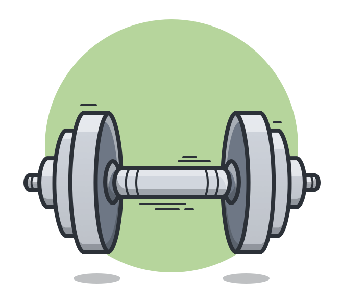 cartoon of weights