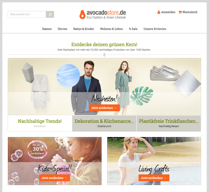 Avocadostore homepage