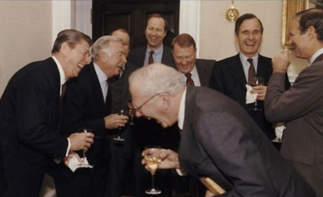 meme of business men laughin