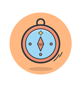 A compass, to symbolize a new direction and change.