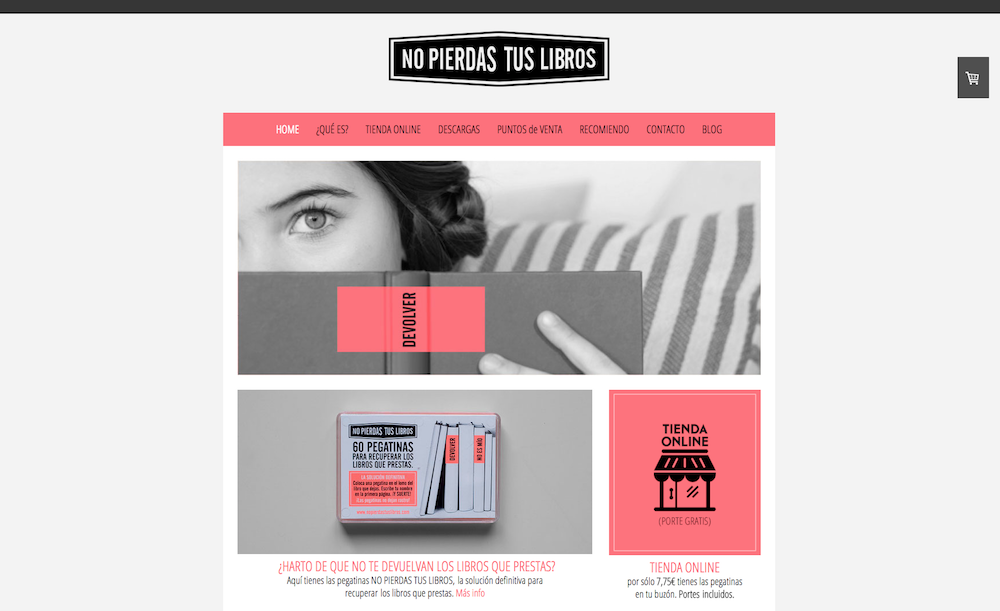 Screenshot van website No Pierdas Tus Libros
